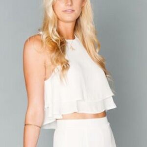 Show Me Your Mumu white crop top